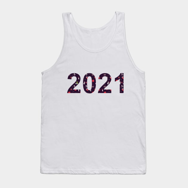 Numbers 2021 with the symbols of the new year Tank Top by aleksandrakrylova